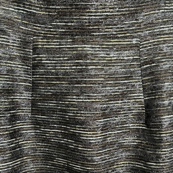𝅺ELIE Tahari Brown/Silver Metallic Cocktail Dress Size 0 - Picture 11 of 11
